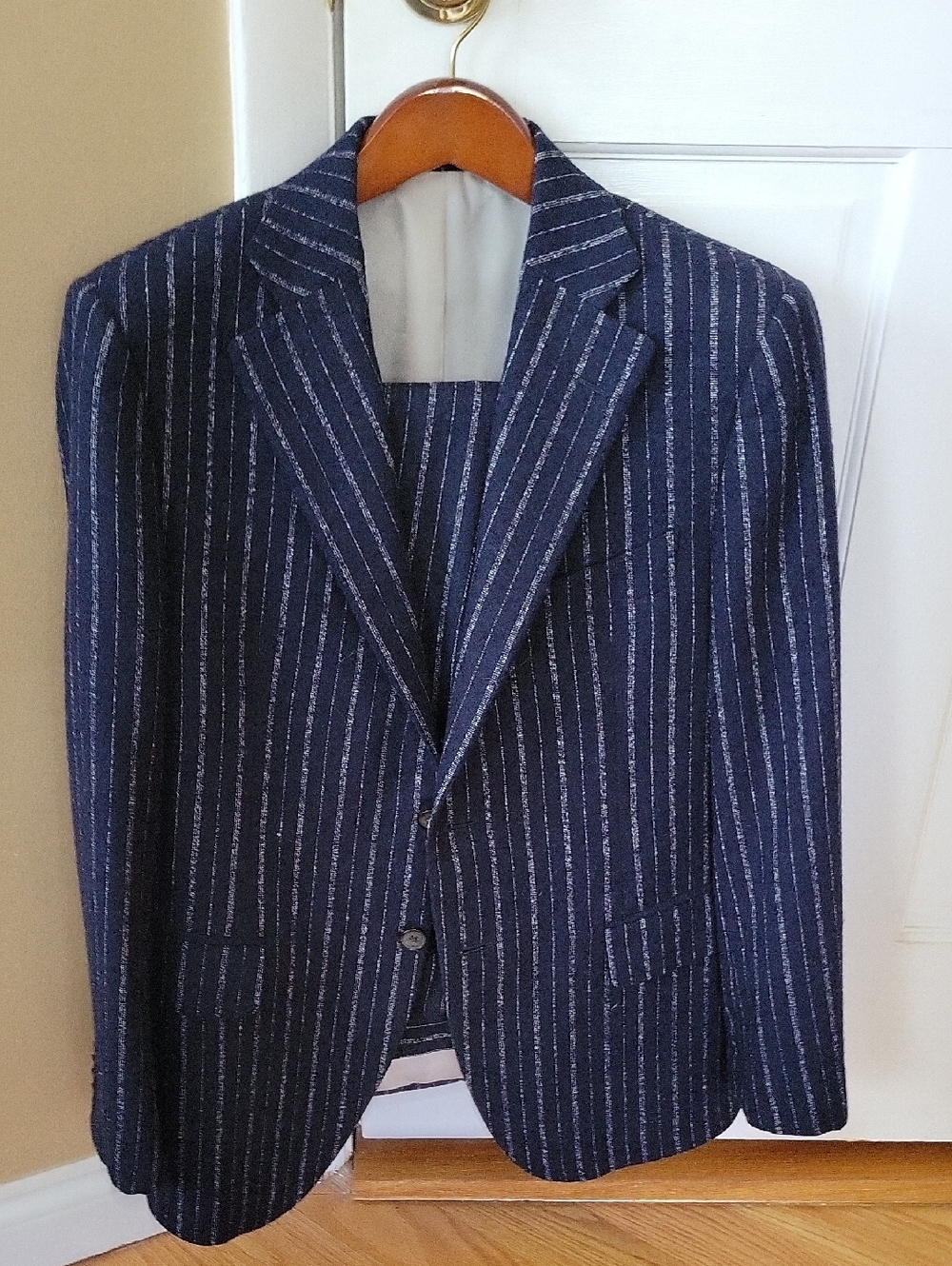 Suitsupply Navy Blue Alpaca Wool 40S Suit